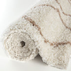 Moroccan Ivory Beige Shaggy Rug
