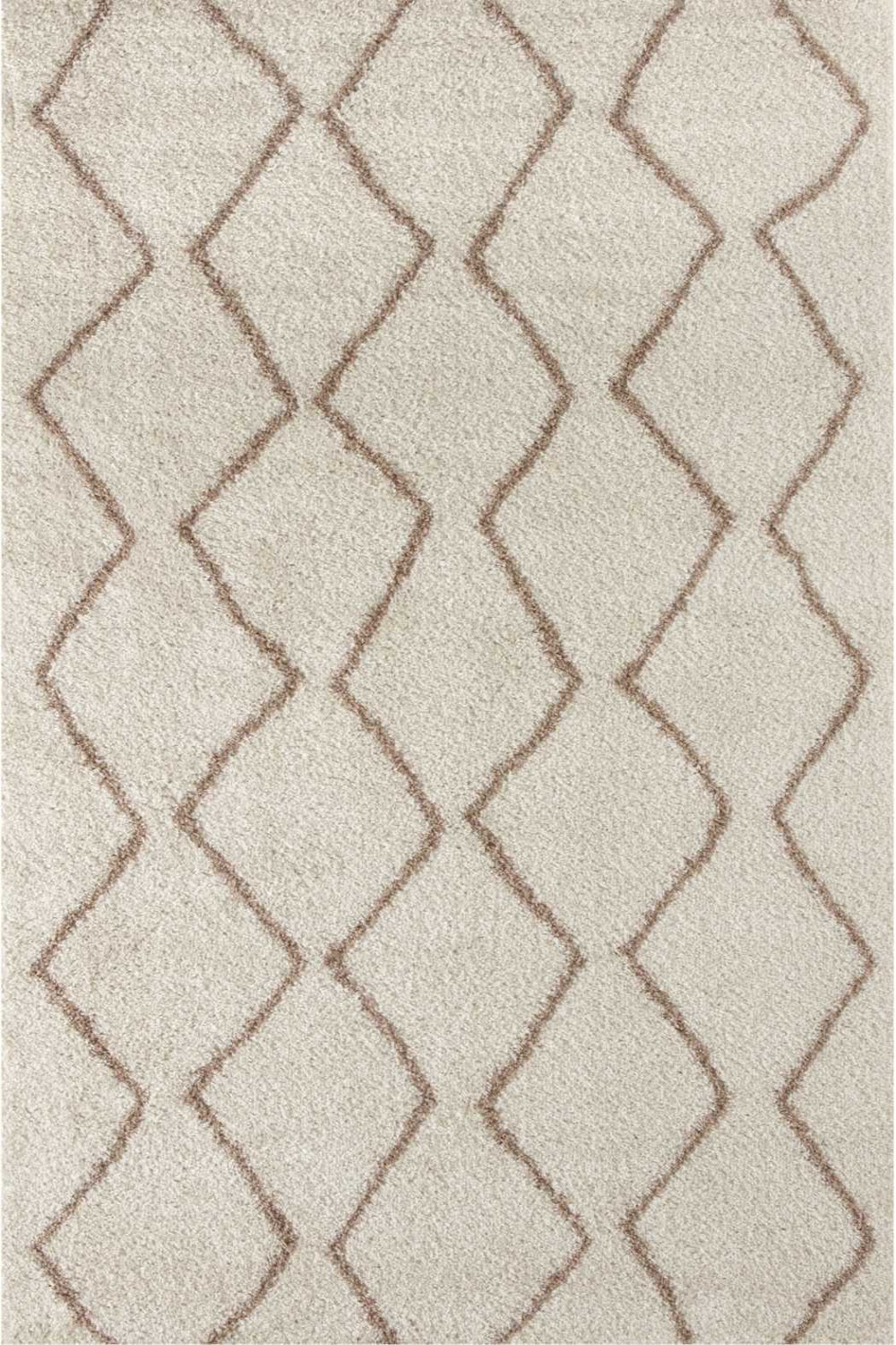 Moroccan Ivory Beige Shaggy Rug 240X340 cm
