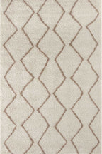 Moroccan Ivory Beige Shaggy Rug 240X340 cm