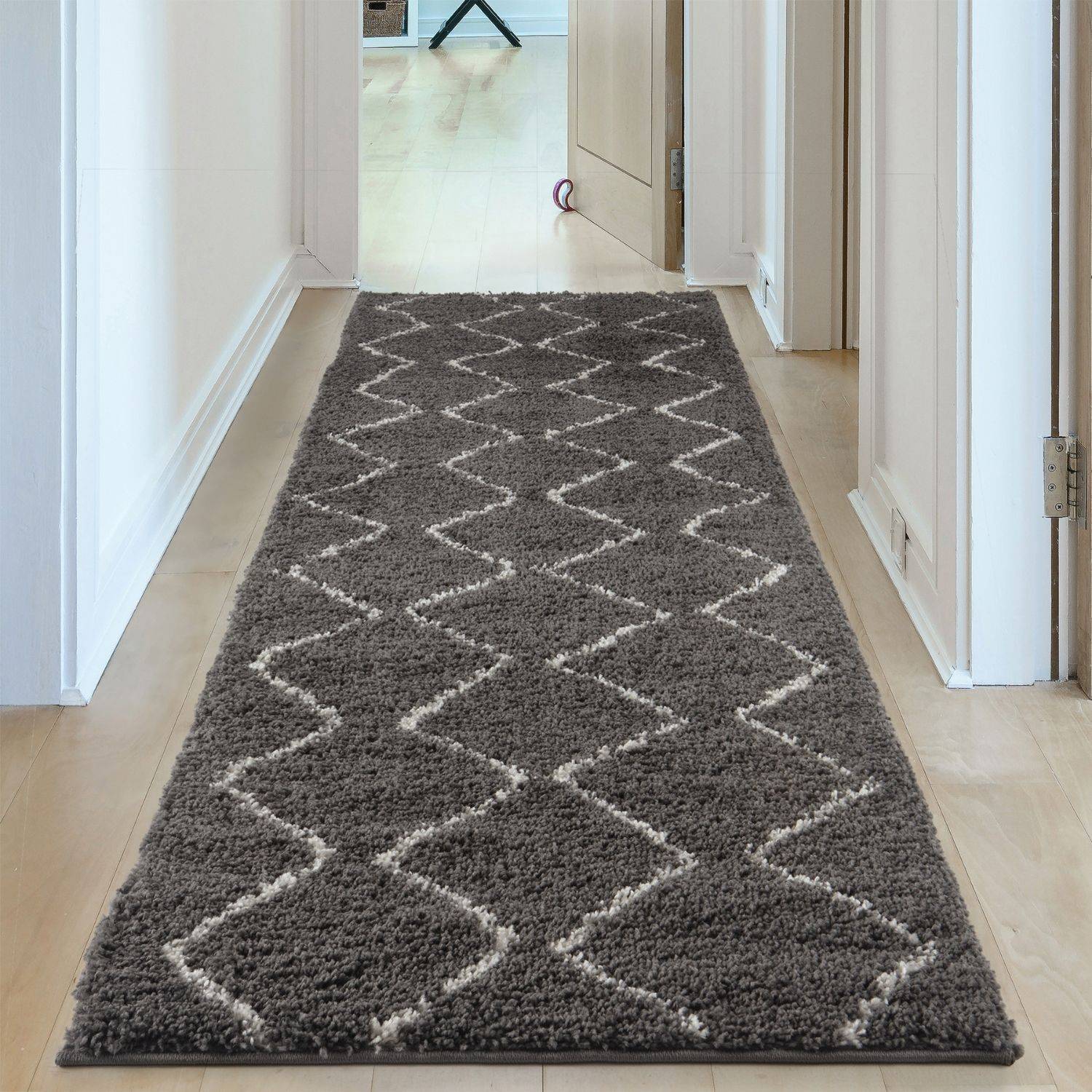 Moroccan Dark Grey Shaggy Rug