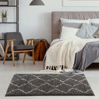 Moroccan Dark Grey Shaggy Rug