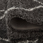 Moroccan Dark Grey Shaggy Rug