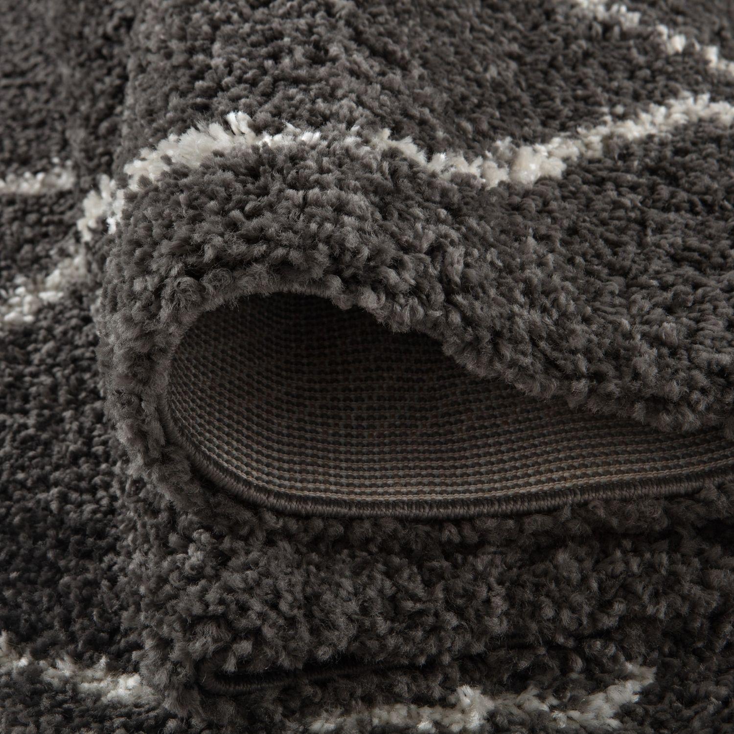 Moroccan Dark Grey Shaggy Rug