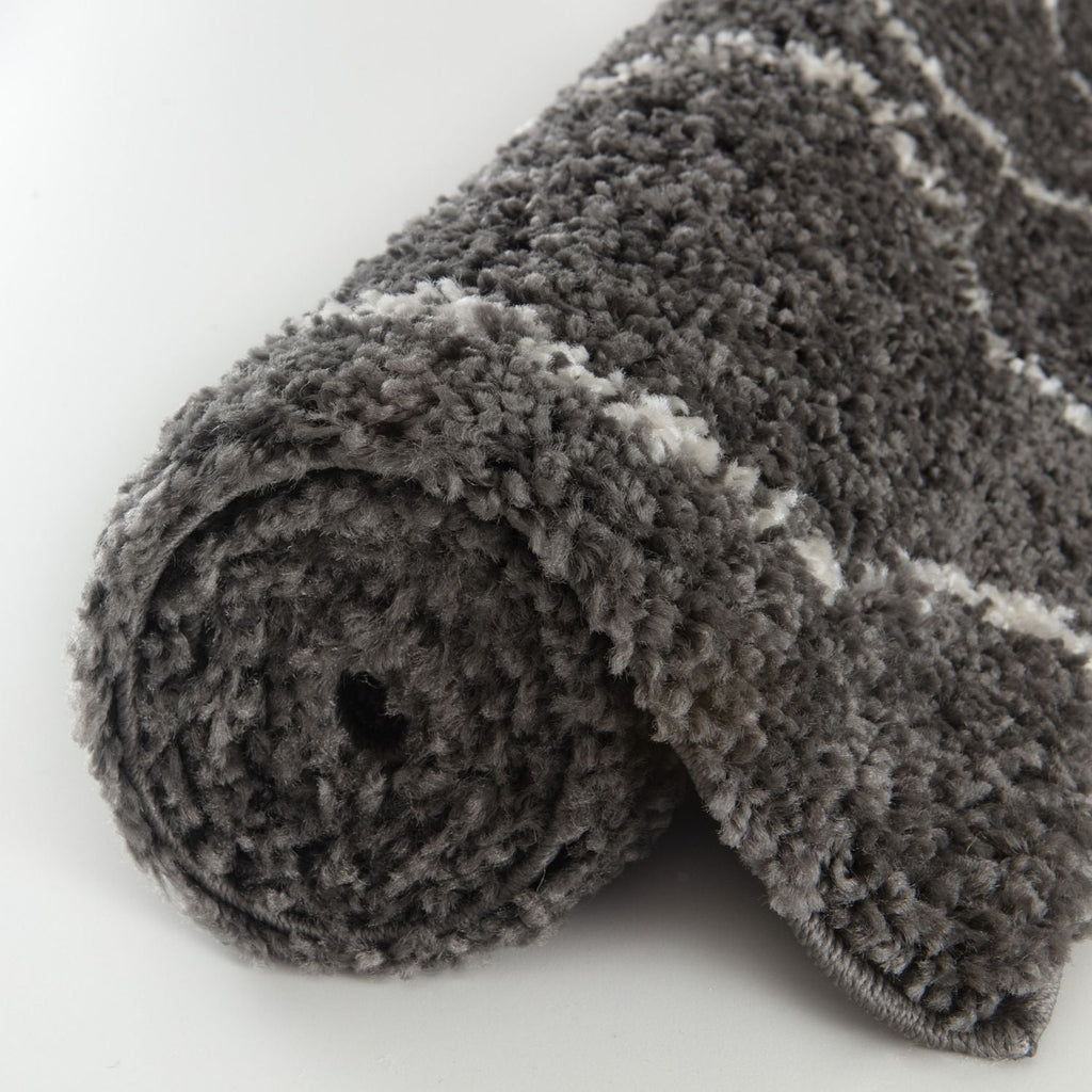 Moroccan Dark Grey Shaggy Rug