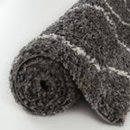 Moroccan Dark Grey Shaggy Rug