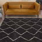 Moroccan Dark Grey Shaggy Rug