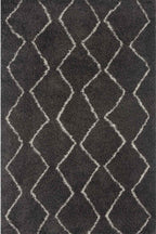 Moroccan Dark Grey Shaggy Rug 240X340 cm