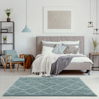 Moroccan Duck Egg Blue Shaggy Rug