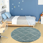Moroccan Duck Egg Blue Shaggy Rug