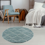 Moroccan Duck Egg Blue Shaggy Rug
