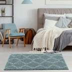 Moroccan Duck Egg Blue Shaggy Rug
