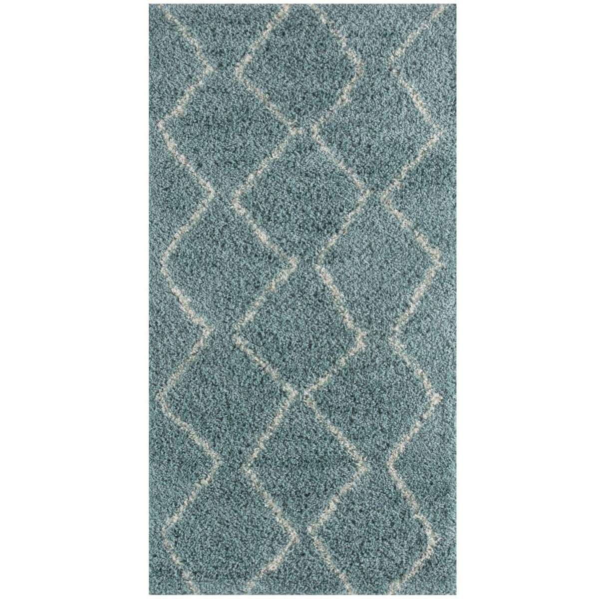 Moroccan Duck Egg Blue Shaggy Rug 80X150 cm