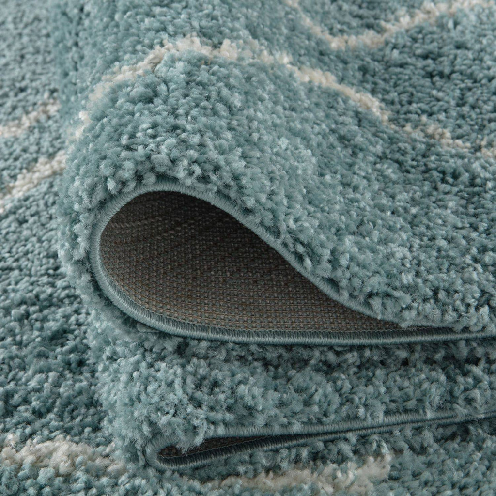 Moroccan Duck Egg Blue Shaggy Rug