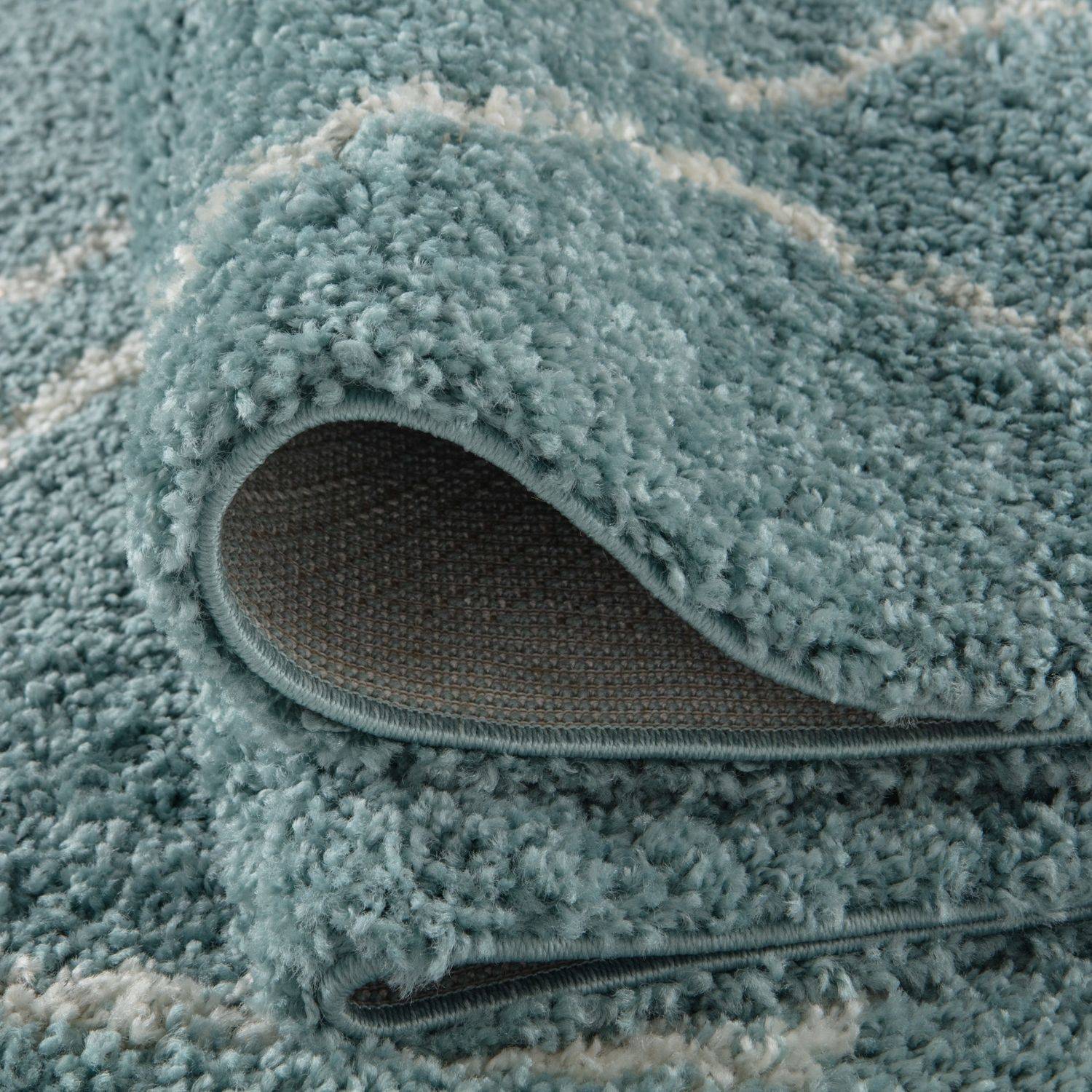 Moroccan Duck Egg Blue Shaggy Rug