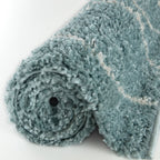 Moroccan Duck Egg Blue Shaggy Rug