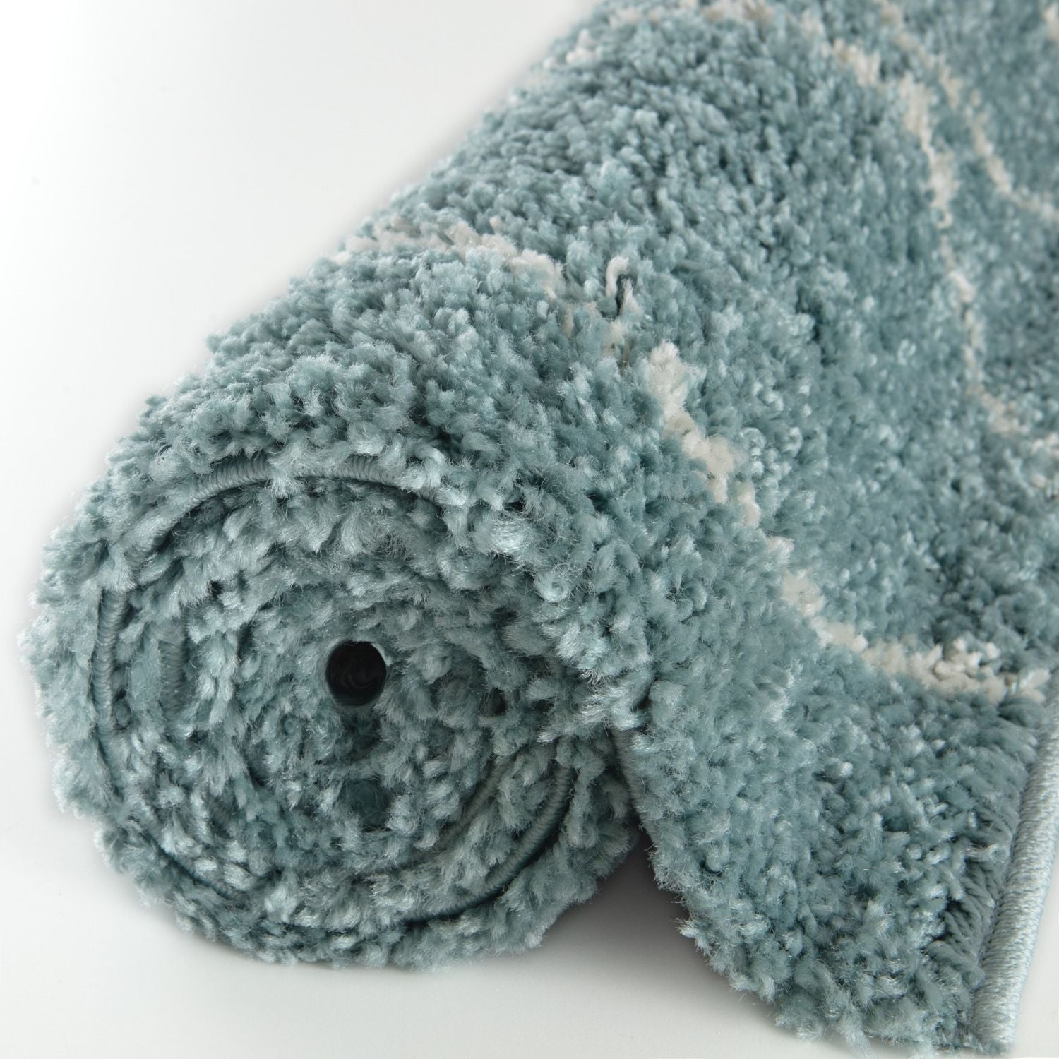 Moroccan Duck Egg Blue Shaggy Rug
