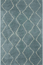 Moroccan Duck Egg Blue Shaggy Rug 240X340 cm