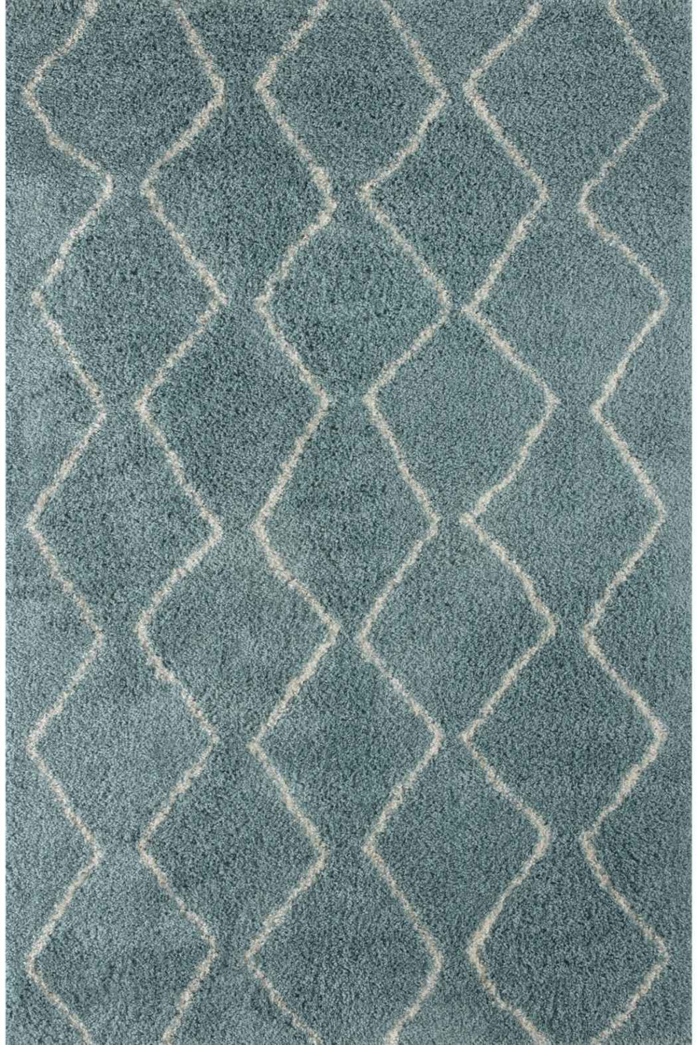 Moroccan Duck Egg Blue Shaggy Rug 240X340 cm