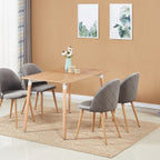 Halo Dining Set, a Table and Chairs Set of 4, Oak/Grey