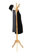 Natural Finish Light Wooden Coat Stand