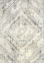 Abstract Vintage Cream & Grey Rug 160X230 cm