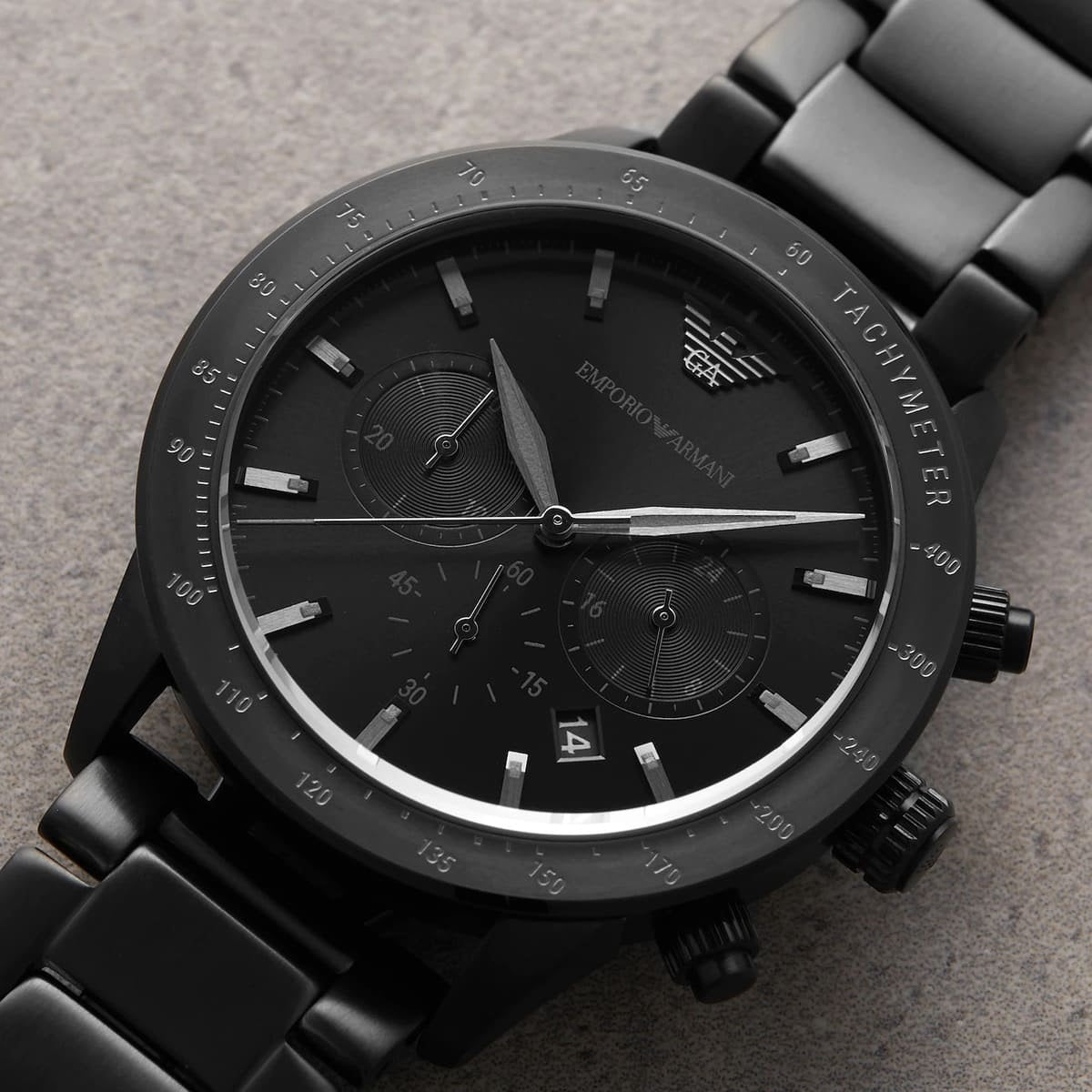 Emporio Armani AR11242 Mario Men's All Black Watch