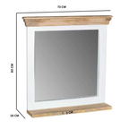 Mirror Frame with Shelf in Solid Mango Wood
