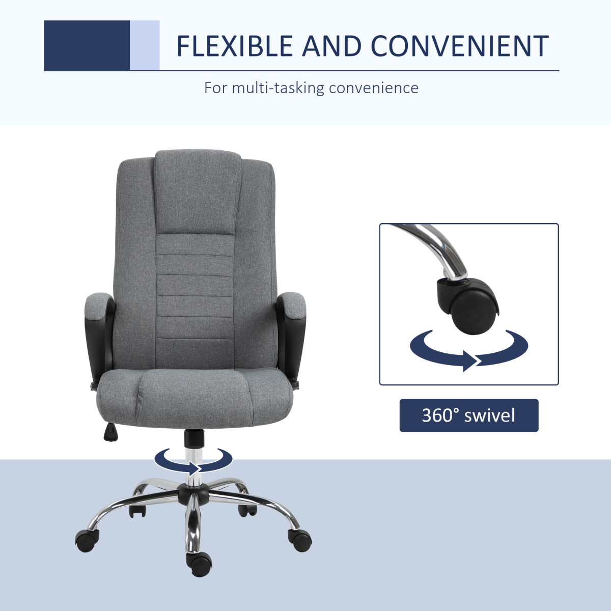 Executive Office Chair Height Adjustable Computer Chair, Grey