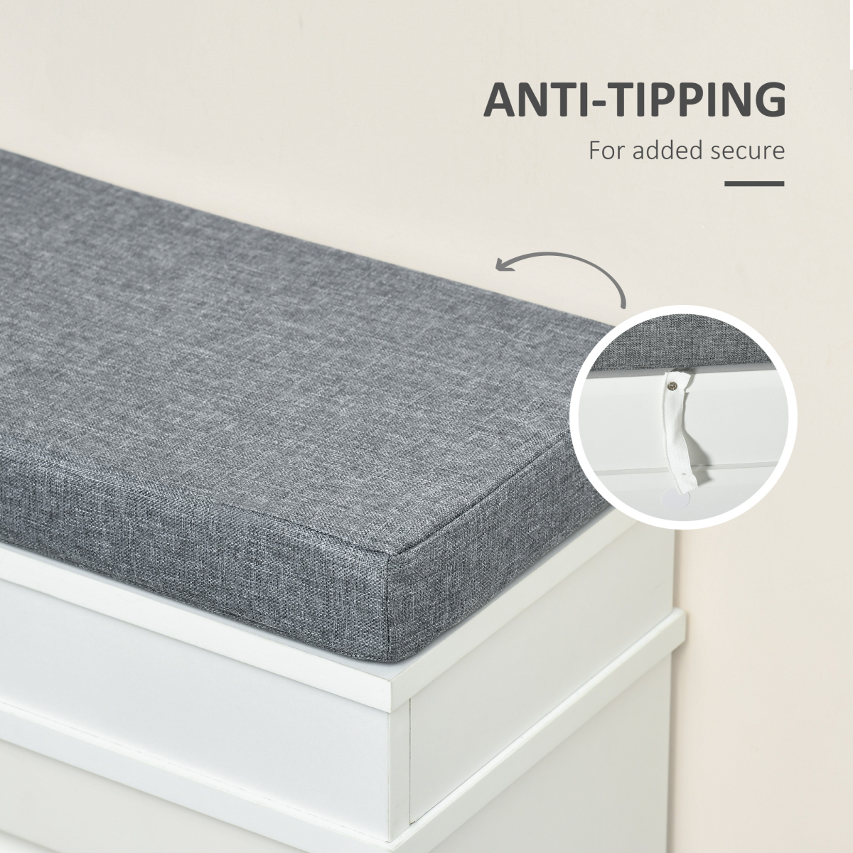 Shoe Storage Bench with Seat Cushion Cabinet Organizer with 2 Drawers