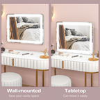 Vanity Mirror with Lights, 10X Magnifying, USB Charging Port, White