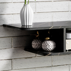 Wall Mounted TV Stand Entertainment Unit with Storage Shelf, Black