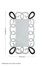 Black and Silver Scroll Design Wall Mirror