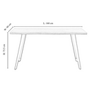Rocco LUX 5PCs Dining Set includes an Oak Dining Table and Set of 4 Dining Chairs
