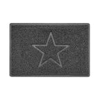 Indoor Spaghetti Door Mat Embossed Star - Dark Grey 60cm x 40cm