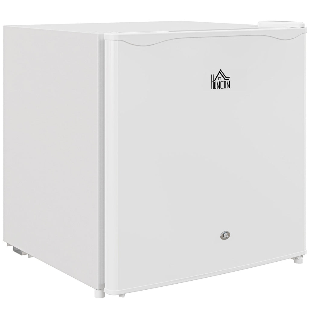 46L Counter Top Fridge Mini Fridge with Lock Chiller Box Cream White