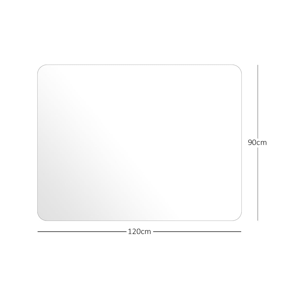 Chair Mat for Hard Floors - Transparent 90x120 cm