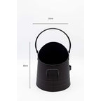 Fireside Coal Bucket & Match Canister - Black