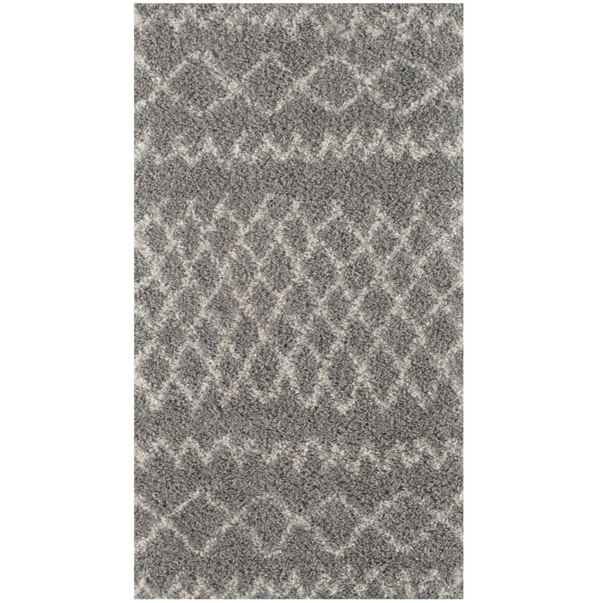 Moroccan Grey Shaggy Rug 80X150 cm