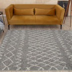 Moroccan Grey Shaggy Rug