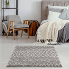 Moroccan Grey Shaggy Rug