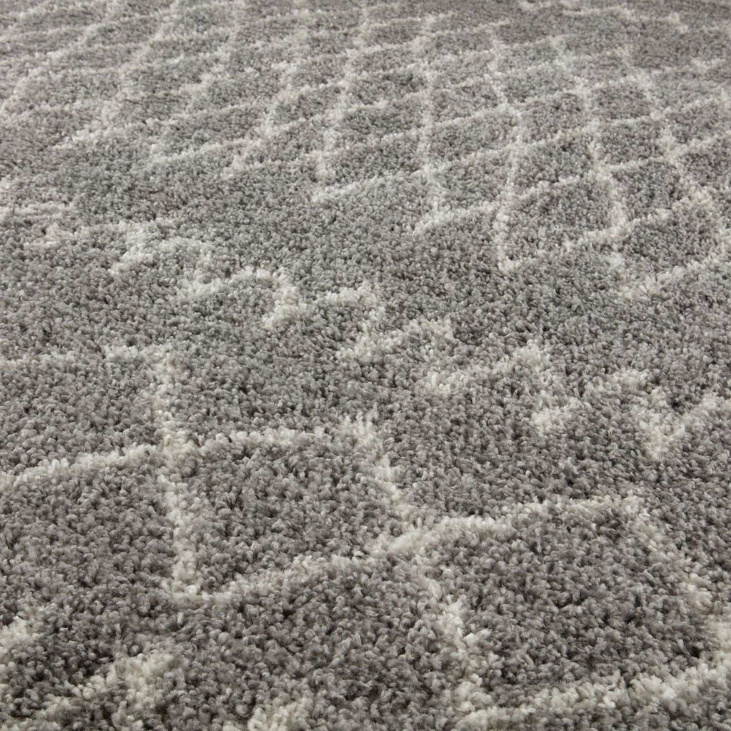 Moroccan Grey Shaggy Rug