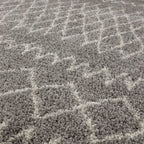 Moroccan Grey Shaggy Rug