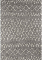 Moroccan Grey Shaggy Rug 240X340 cm