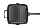 Cast Iron Griddle Pan - Pre Seasoned Square Cast Iron Pan 25cm, Induction suitable, BBQ & Oven Safe, Toxin Free Cast Iron Skillet