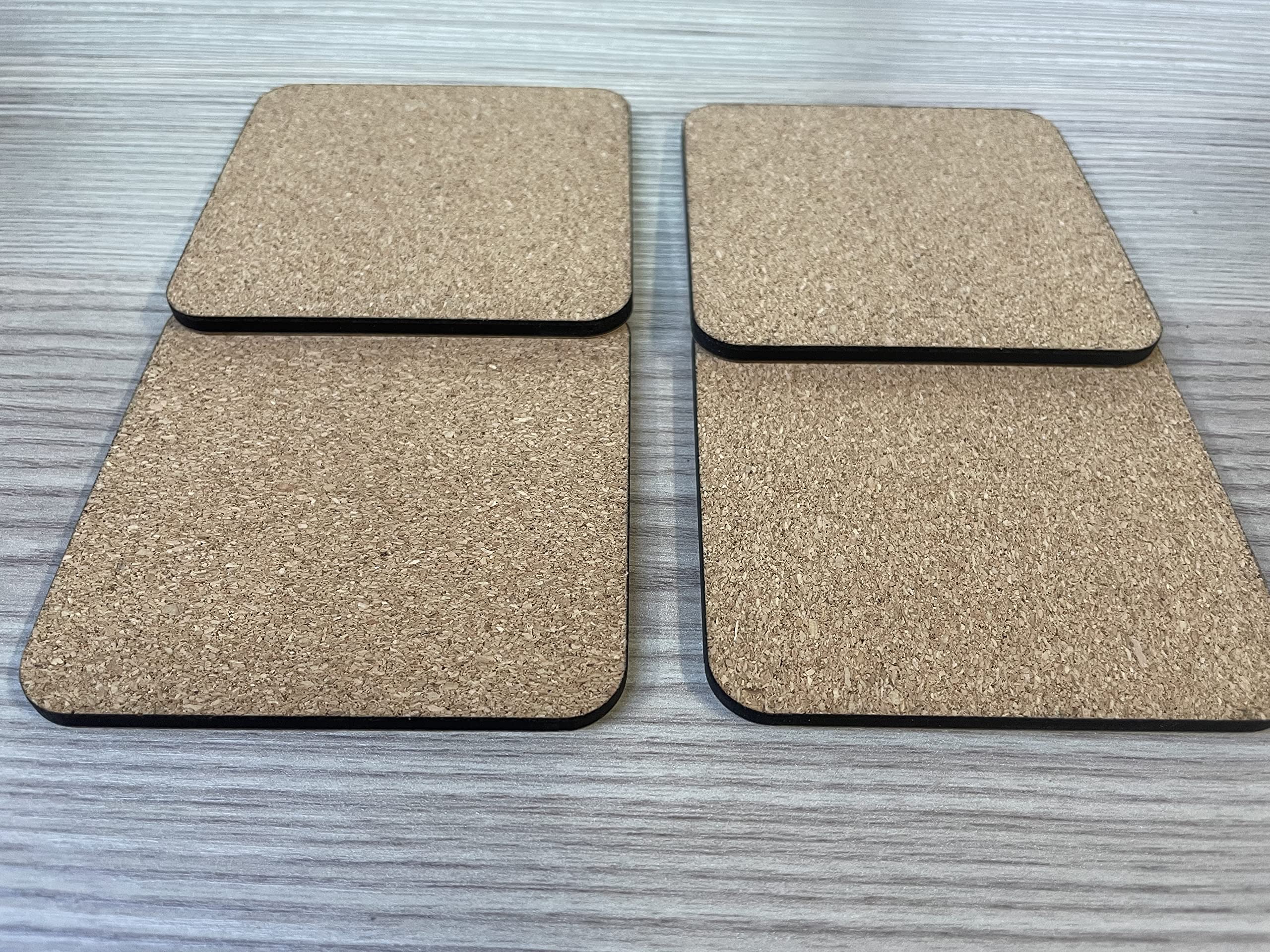 Pack of 50 Square Coasters Cork Backed MDF Blank Sublimation 9cm