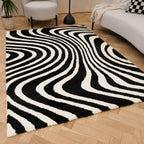 Joli Striped Black & White Rug
