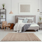 Moroccan Beige Shaggy Rug