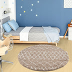 Moroccan Beige Shaggy Rug