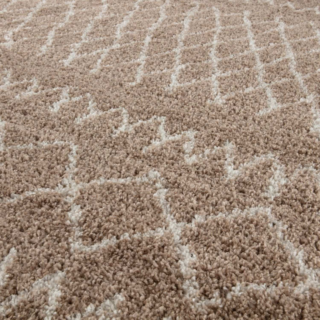 Moroccan Beige Shaggy Rug