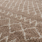 Moroccan Beige Shaggy Rug